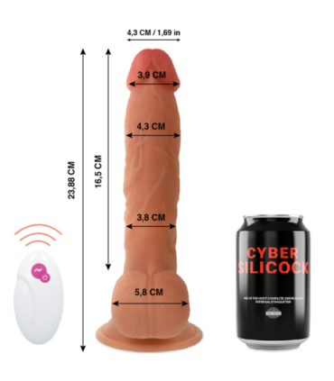 CYBER SILICOCK - REALÍSTICO CONTROL REMOTO MR JOHN 23.88 CM -O- 4.3 CM