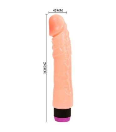 BAILE - VIBRADOR REALÍSTICO FLEXIBLE NATURAL 24 CM