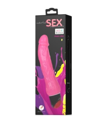 BAILE - COLORFUL SEX VIBRADOR REALÍSTICO ROSA 24 CM