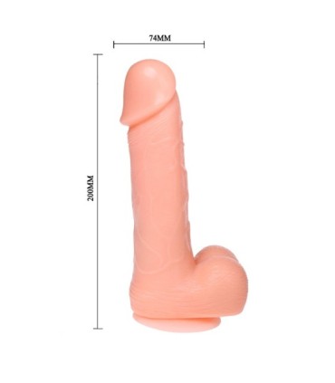 BAILE - DONG DILDO REALÍSTICO VIBRACIÓN Y ROTACIÓN 20 CM