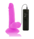 DIVERSIA - DILDO REALÍSTICO FLEXIBLE CON VIBRACIÓN MORADO 17 CM -O- 3.3 CM