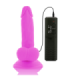 DIVERSIA - DILDO REALÍSTICO FLEXIBLE CON VIBRACIÓN MORADO 17 CM -O- 3.3 CM
