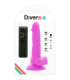 DIVERSIA - DILDO REALÍSTICO FLEXIBLE CON VIBRACIÓN LILA 18 CM -O- 4 CM
