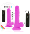 DIVERSIA - DILDO REALÍSTICO FLEXIBLE CON VIBRACIÓN LILA 20.5 CM -O- 4.2 CM