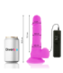 DIVERSIA - DILDO REALÍSTICO FLEXIBLE CON VIBRACIÓN LILA 20.5 CM -O- 4.2 CM