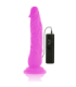 DIVERSIA - DILDO REALÍSTICO FLEXIBLE CON VIBRACIÓN LILA 21 CM -O- 4.9 CM