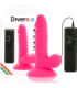DIVERSIA - DILDO REALÍSTICO FLEXIBLE CON VIBRACIÓN ROSA 17 CM -O- 3.3 CM
