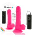 DIVERSIA - DILDO REALÍSTICO FLEXIBLE CON VIBRACIÓN ROSA 20.5 CM -O- 4.2 CM