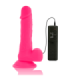 DIVERSIA - DILDO REALÍSTICO FLEXIBLE CON VIBRACIÓN ROSA 20.5 CM -O- 4.2 CM
