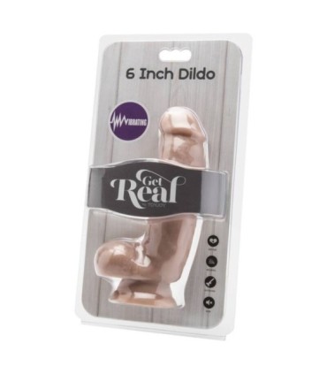 GET REAL - DILDO 12 CM CON TESTÍCULOS VIBRADOR NATURAL