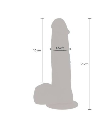 GET REAL - DILDO VIBRADOR CON BOLAS GIRATORIAS NATURAL