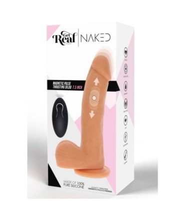 GET REAL - DILDO EMPUJE MAGNÉTICO PULSANTE NATURAL