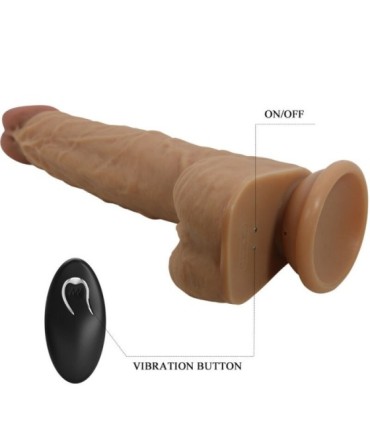 PRETTY LOVE - JONATHAN DILDO SILICONA 3 VIBRACIONES + 3 MEDIDAS INSERCIÓN CONTROL REMOTO 21 CM