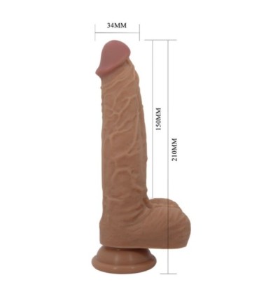 PRETTY LOVE - JONATHAN DILDO SILICONA 3 VIBRACIONES + 3 MEDIDAS INSERCIÓN CONTROL REMOTO 21 CM