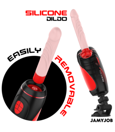 JAMYJOB - PYSTON BASE MASTURBADOR AUTOMÁTICO CON DILDO CONTROL REMOTO