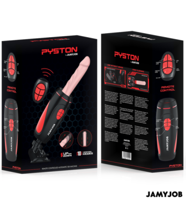 JAMYJOB - PYSTON BASE MASTURBADOR AUTOMÁTICO CON DILDO CONTROL REMOTO