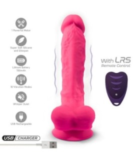 SILEXD - PENE REALÍSTICO MODELO 18 ROSA VIBRACIÓN + CONTROL REMOTO LRS