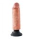KING COCK - DILDO VIBRADOR 15.24 CM NATURAL