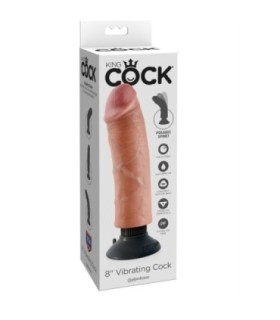 KING COCK - DILDO VIBRADOR 20.32 CM NATURAL