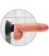 KING COCK - DILDO VIBRADOR CON TESTÍCULOS 17.78 CM NATURAL