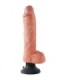 KING COCK - DILDO VIBRADOR CON TESTÍCULOS 25.5 CM COLOR NATURAL
