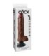 KING COCK - DILDO VIBRADOR CON TESTÍCULOS 25.5 CM COLOR MARRÓN