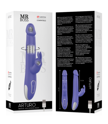 MR BOSS - ARTURO VIBRATOR & ROTATOR COMPATIBLE CON WATCHME WIRELESS TECHNOLOGY