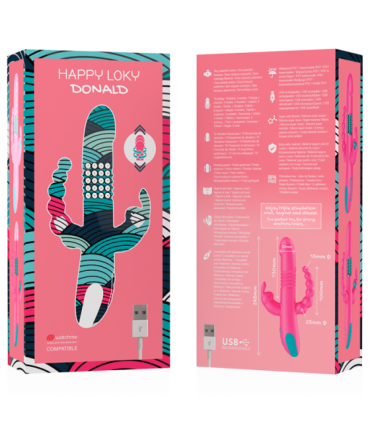 HAPPY LOKY - DONALD TRIPLE ESTIMULACIÓN: ANAL, PUNTO G & CLÍTORIS COMPATIBLE CON WATCHME WIRELESS TECHNOLOGY