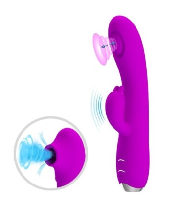 PRETTY LOVE - REGINA VIBRADOR-ONDAS ESTIMULADORAS RECARGABLE MORADO