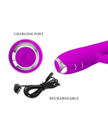 PRETTY LOVE - REGINA VIBRADOR-ONDAS ESTIMULADORAS RECARGABLE MORADO