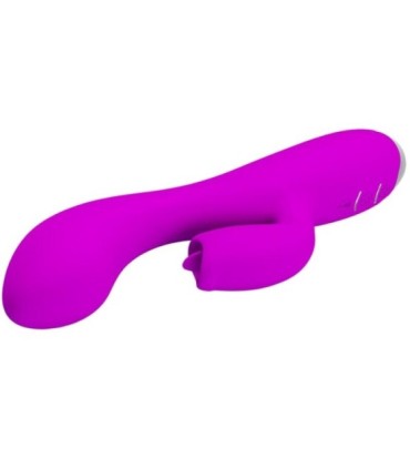 PRETTY LOVE - GLORIA VIBRADOR CONEJO RECARGABLE-IMPERMEABLE MORADO