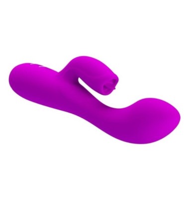 PRETTY LOVE - GLORIA VIBRADOR CONEJO RECARGABLE-IMPERMEABLE MORADO