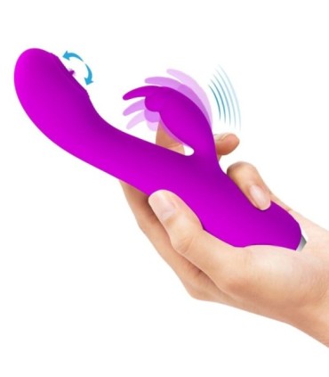 PRETTY LOVE - RACHEL VIBRADOR RECARGABLE CON ONDAS ESTIMULADORAS MORADO