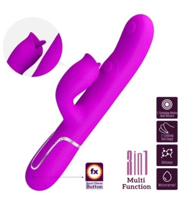 PRETTY LOVE - VIBRADOR RABBIT CON LICKING FUCSIA