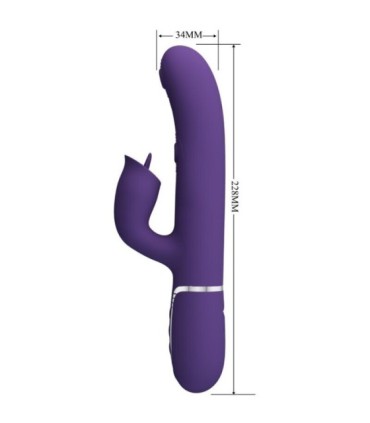 PRETTY LOVE - VIBRADOR RABBIT CON LICKING MORADO