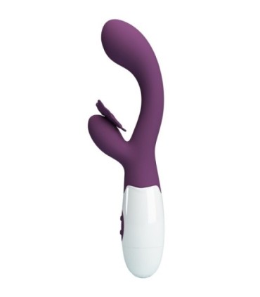 PRETTY LOVE - BUTTERFLY KISS VIBRADOR RABBIT & ESTIMULADOR PUNTO G MORADO