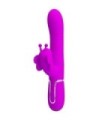 PRETTY LOVE - VIBRADOR RABBIT MULTIFUNCIÓN 4 EN 1 MARIPOSA FUCSIA