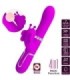 PRETTY LOVE - VIBRADOR RABBIT MULTIFUNCIÓN 4 EN 1 MARIPOSA FUCSIA