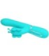 PRETTY LOVE - VIBRADOR RABBIT MULTIFUNCIÓN 4 EN 1 MARIPOSA VERDE AGUA
