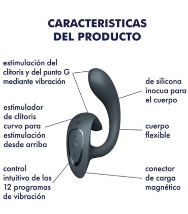 SATISFYER - G FOR GODDESS 1 VIBRADOR RABBIT GRIS OSCURO