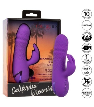 CALEXOTICS - MANHATTAN BEACH MARVEL VIBRADOR RABBIT MORADO BY CALIFORNIA DREAMING