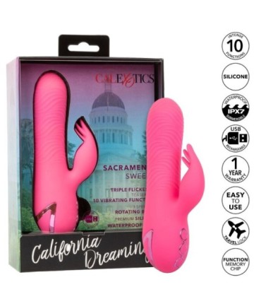 CALEXOTICS - SACRAMENTO SWEETIE VIBRADOR RABBIT ROSA BY CALIFORNIA DREAMING