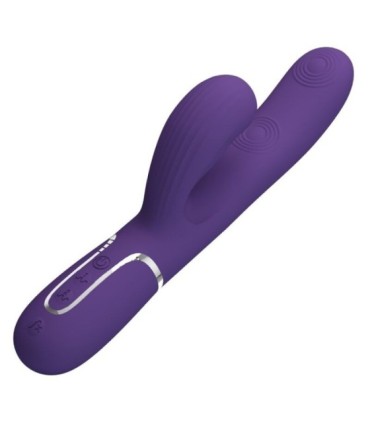 PRETTY LOVE - PERLITA VIBRADOR PUNTO G 3 EN 1 MULTIFUNCIÓN MORADO