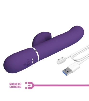 PRETTY LOVE - PERLITA VIBRADOR PUNTO G 3 EN 1 MULTIFUNCIÓN MORADO