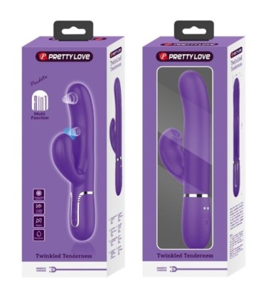 PRETTY LOVE - PERLITA VIBRADOR PUNTO G 3 EN 1 MULTIFUNCIÓN MORADO