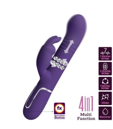 PRETTY LOVE - COALE VIBRADOR RABBIT 4 EN 1 MORADO