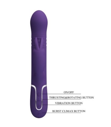 PRETTY LOVE - COALE VIBRADOR RABBIT 4 EN 1 MORADO