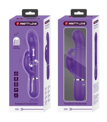 PRETTY LOVE - COALE VIBRADOR RABBIT 4 EN 1 MORADO