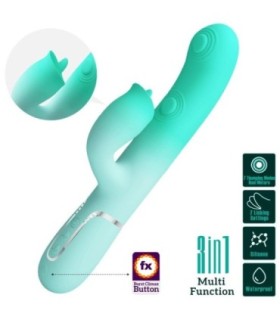 PRETTY LOVE - GIGI VIBRADOR RABBIT MULTIFUNCIÓN VERDE AGUA