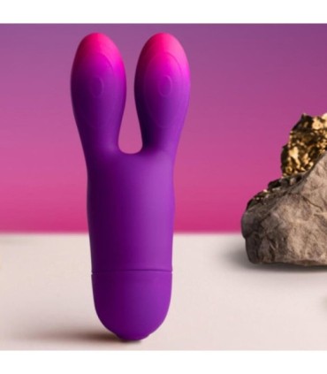 ROCKS- OFF - GLO-GIRL BUNNY VIBRADOR FLEXIBLE MORADO